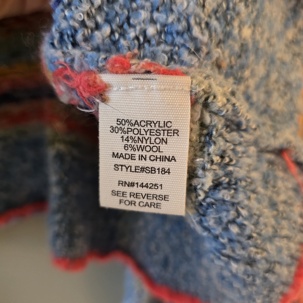 moon & madison Multicolor Patchwork Sweater - image 5